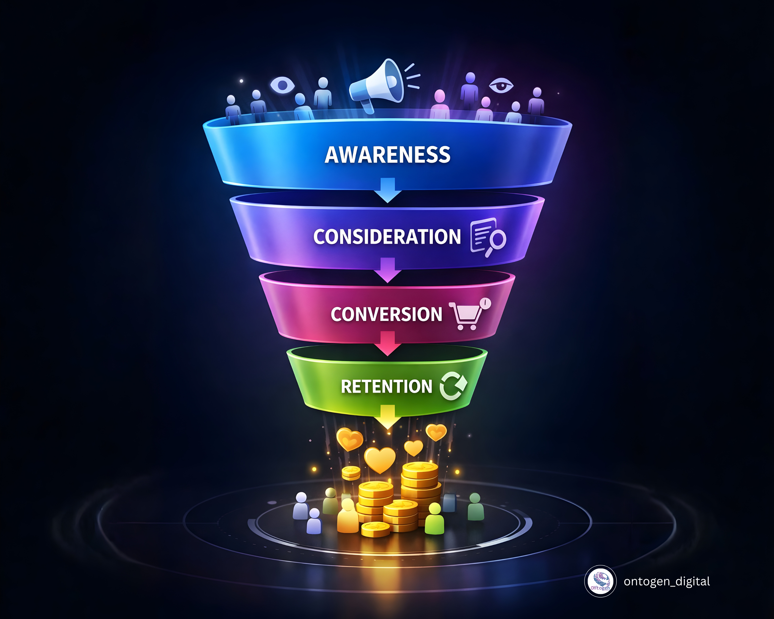 Full Funnel Architecture - Awareness, Consideration, Conversion, Retention